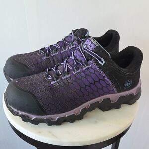 Timberland Pro Purple and Black Women's Steel Toe Work Sneakers Size 9.5
